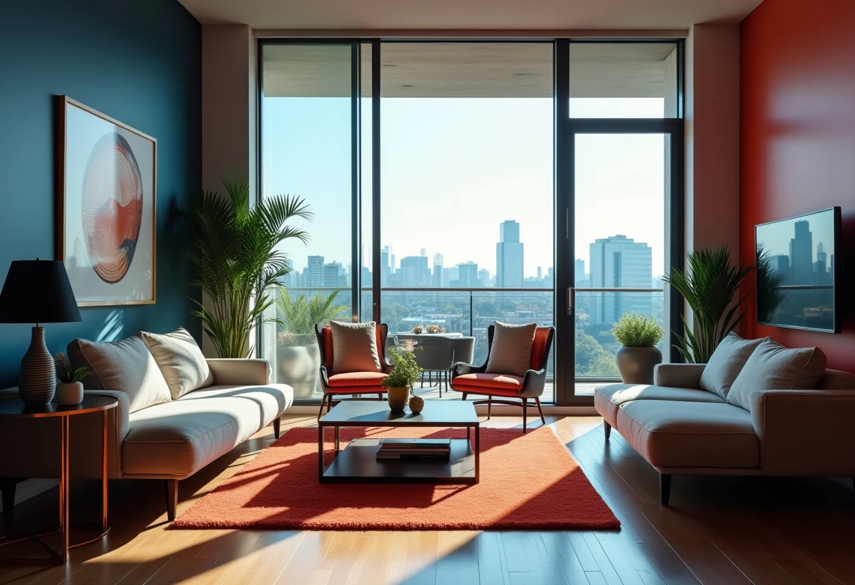 Vue intérieure d'un appartement moderne