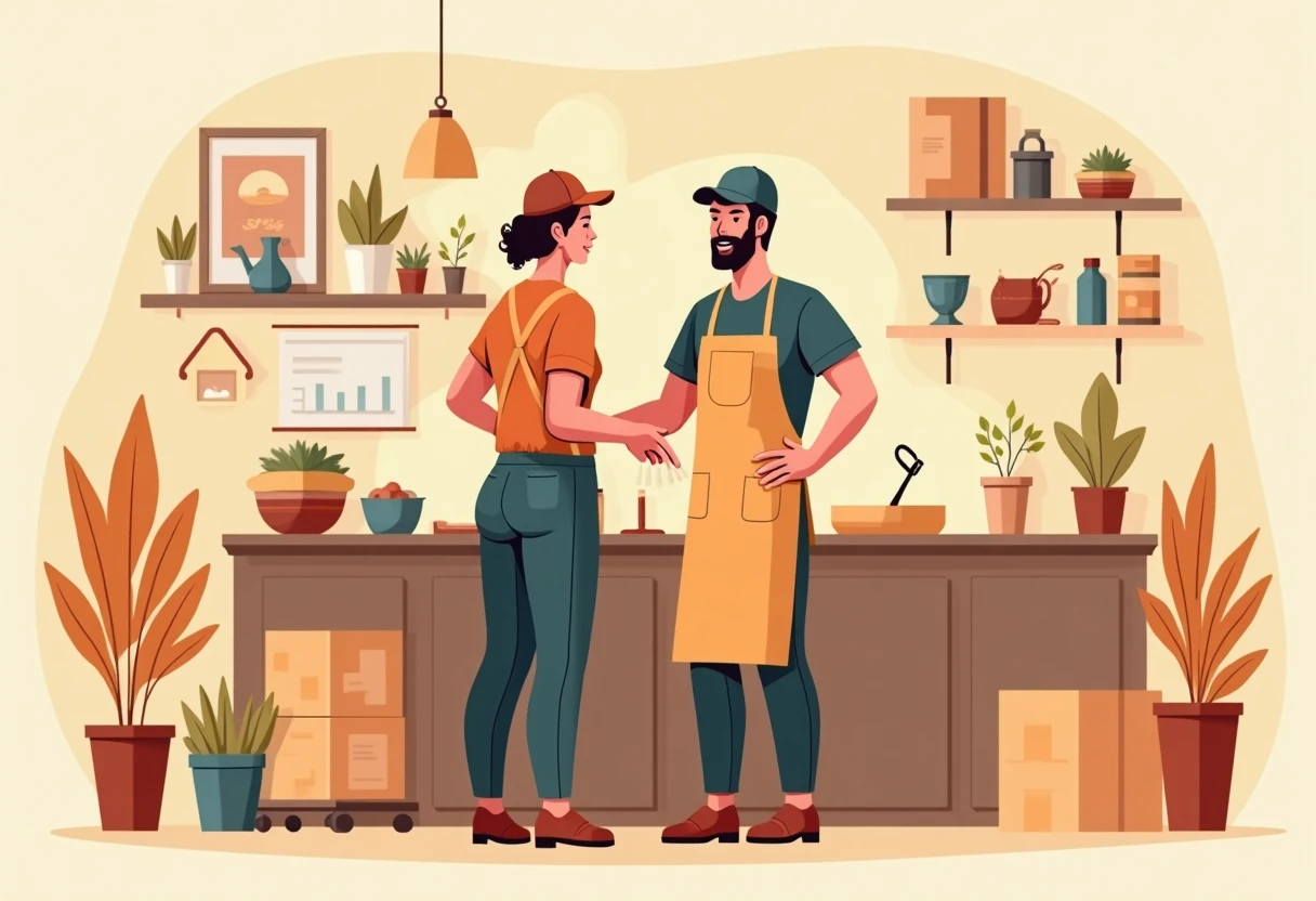 Plongeur et cuisinier travaillant ensemble