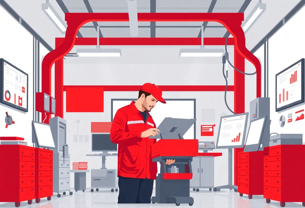 Technicien en maintenance en action