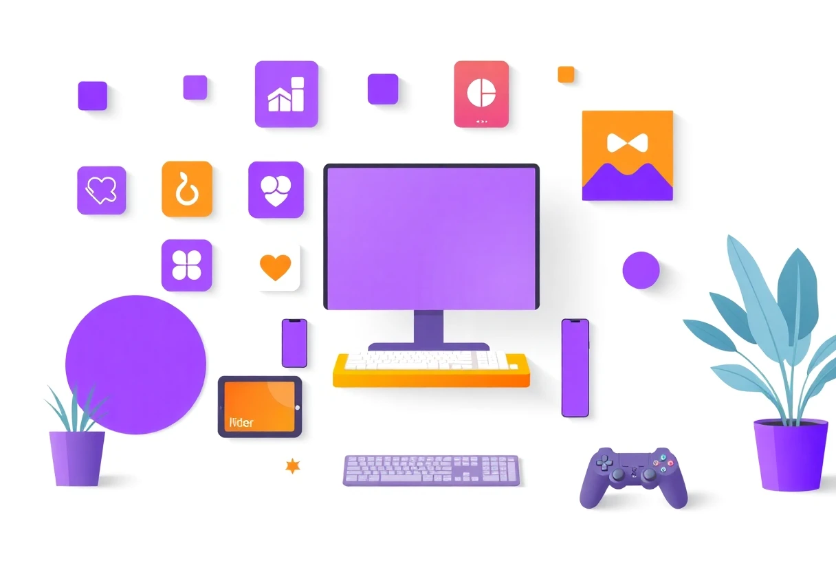 Representación abstracta de apps de salud y fitness