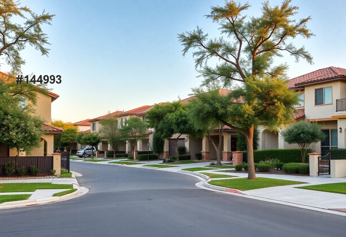 Casas modernas en un vecindario de San Antonio