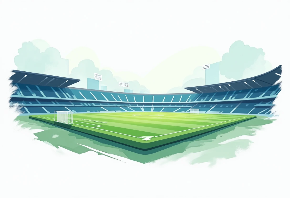 Ilustración de un estadio de fútbol
