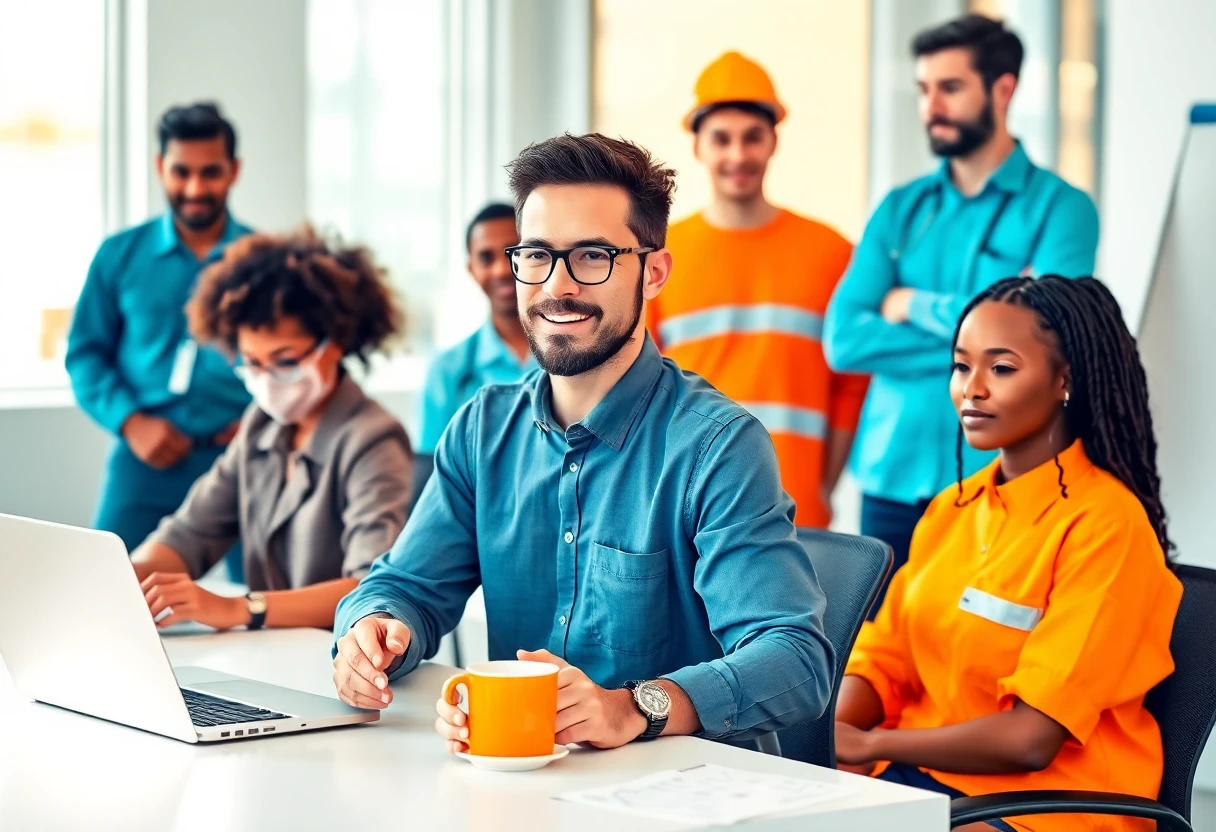 Desarrollador de software trabajando