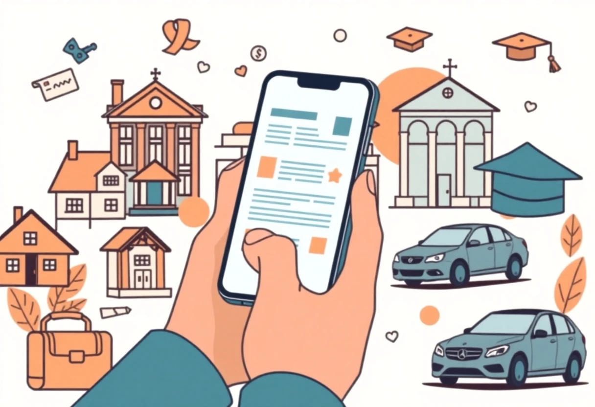 Digital banking illustration