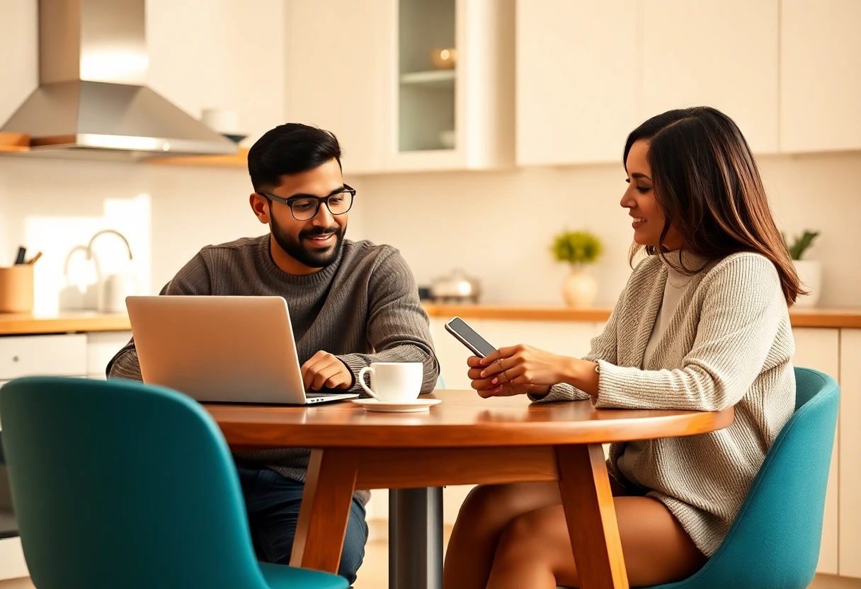 Couple comparing personal loan offers