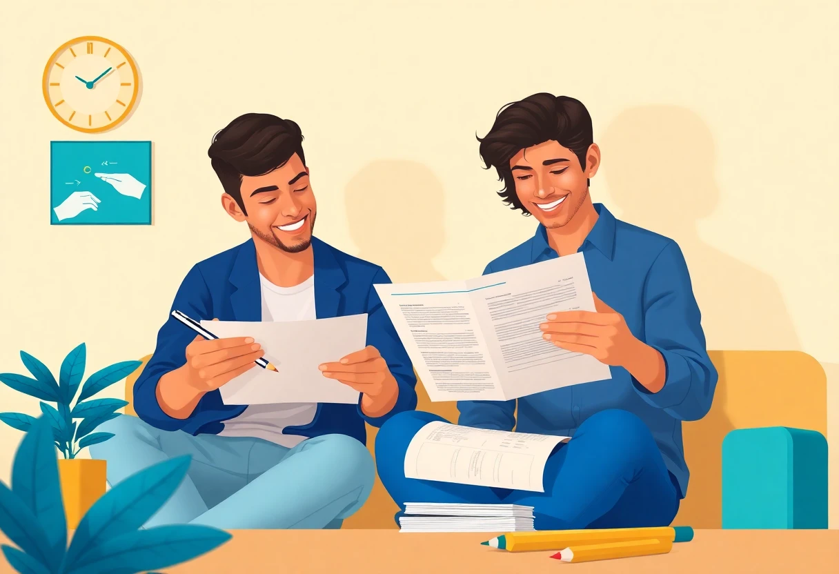 Couple reviewing fast loan approval