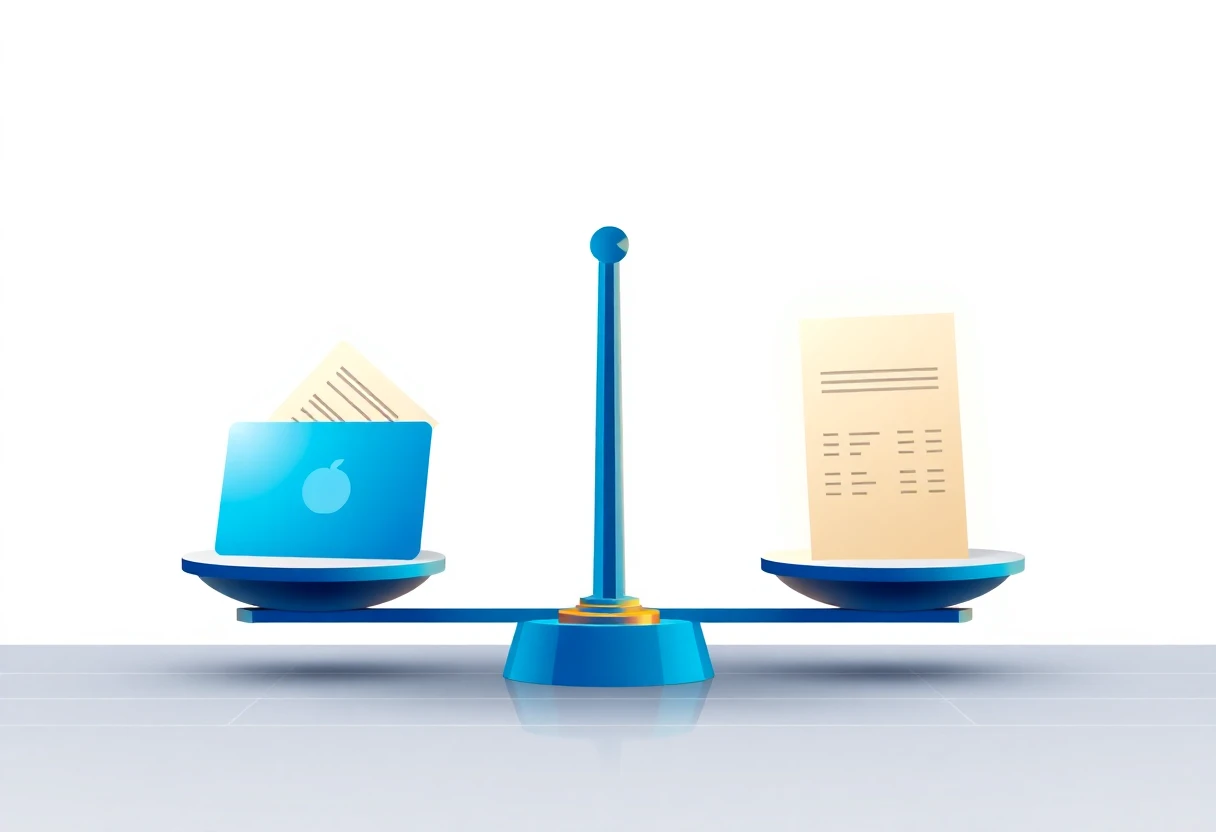 Weighing loan options illustration