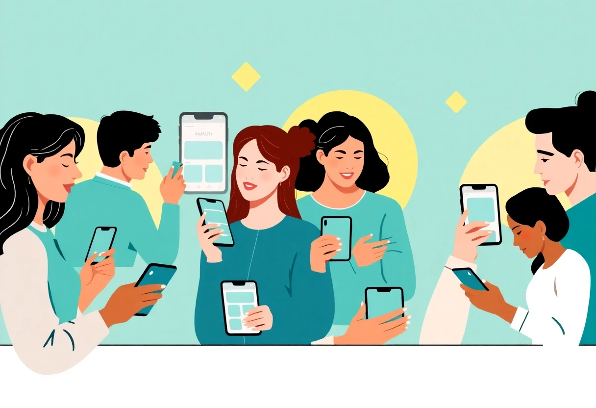 People using health apps