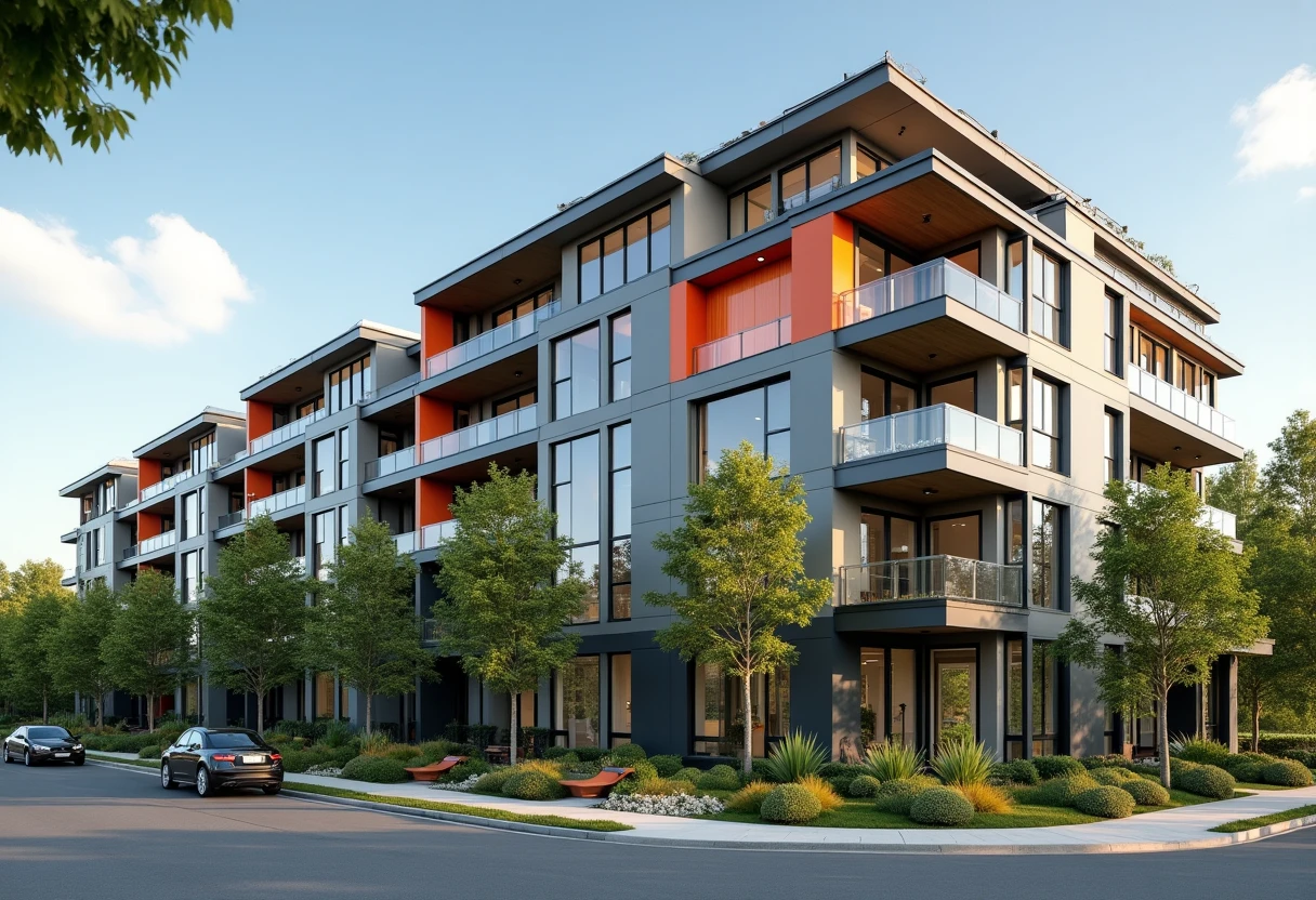 Modern condo with greenery