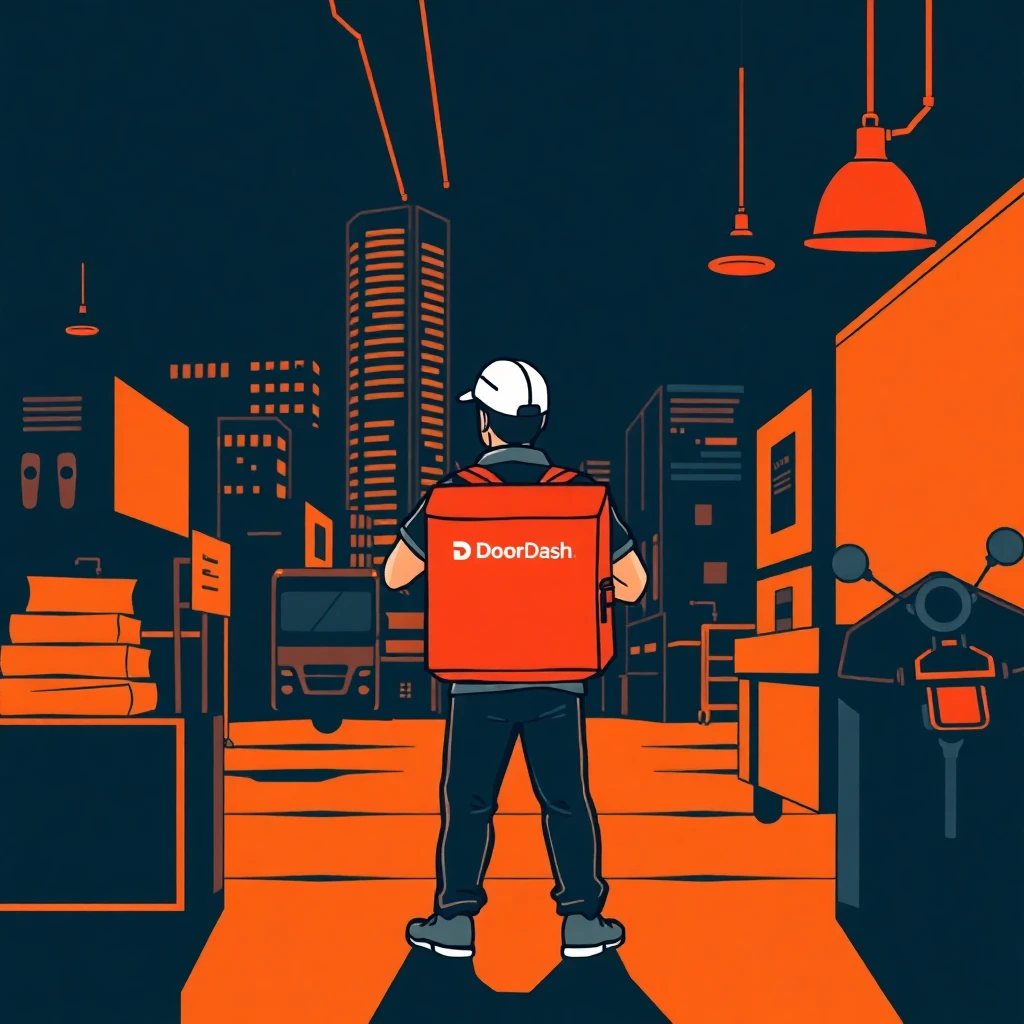 Repartidor de DoorDash en acción