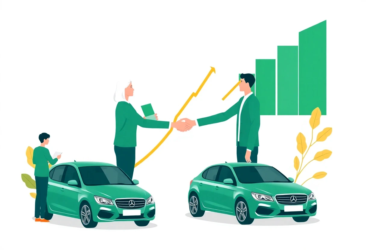 Illustrazione di finanziamento auto