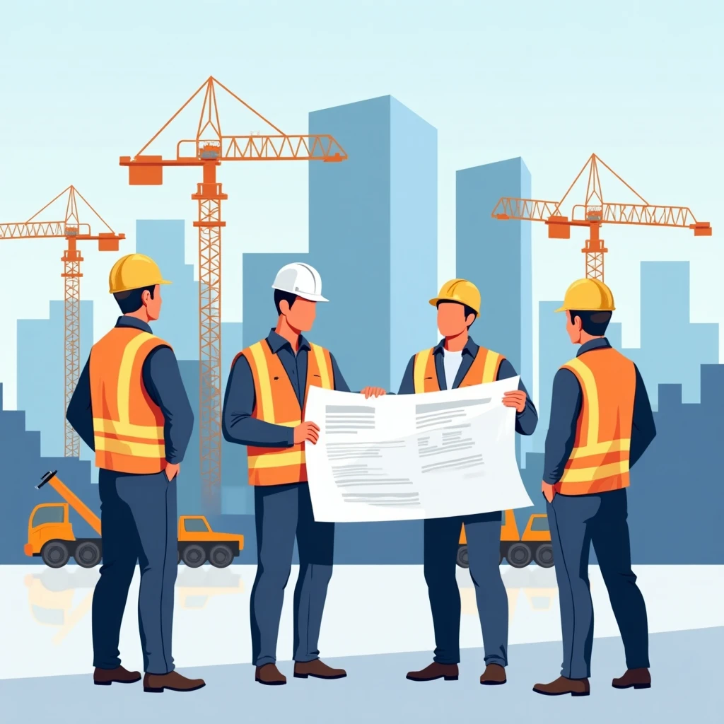 Construction managers at work