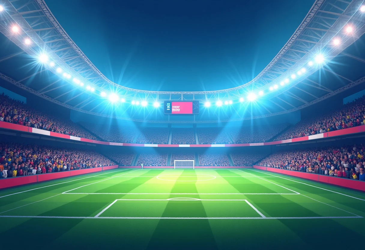 Estadio vibrante durante un partido