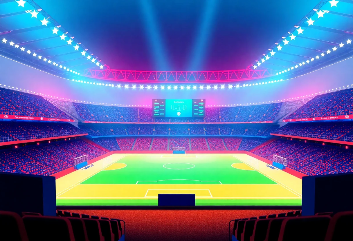 Vista del estadio de la Copa Libertadores