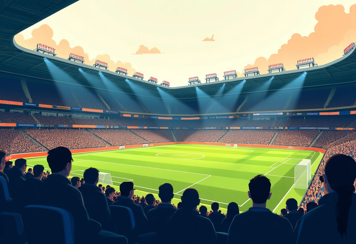 Excited fans gathering for a Copa Libertadores match