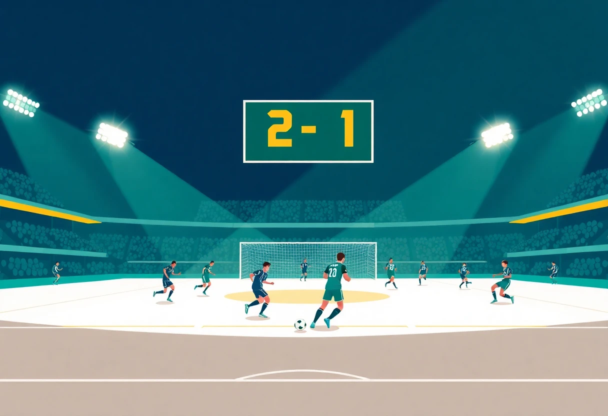Partido de fútbol intenso