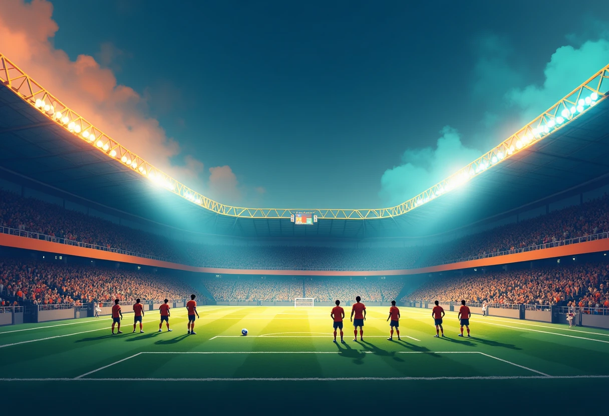 Inicio de un partido de la Copa Libertadores