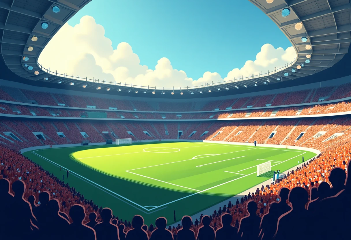 Vista del estadio para la Copa Mundial