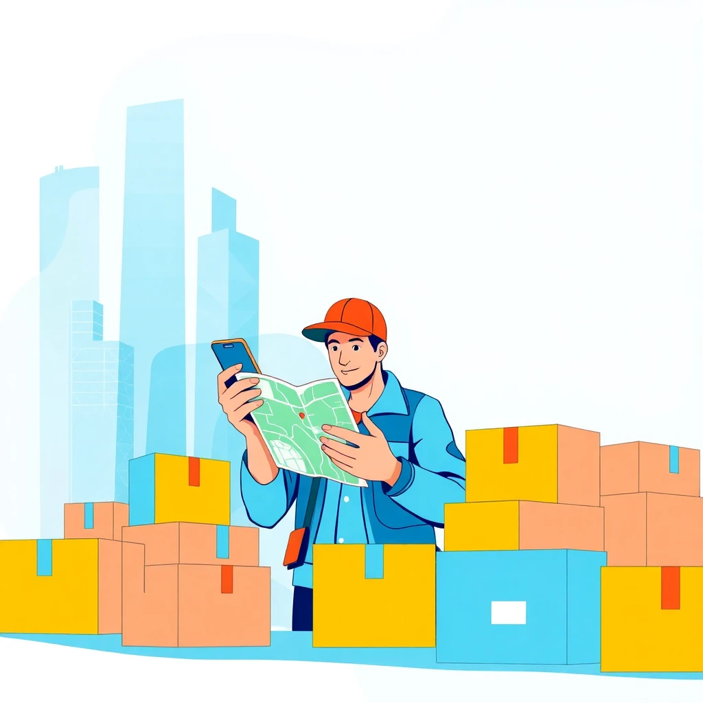 Courier planning delivery route