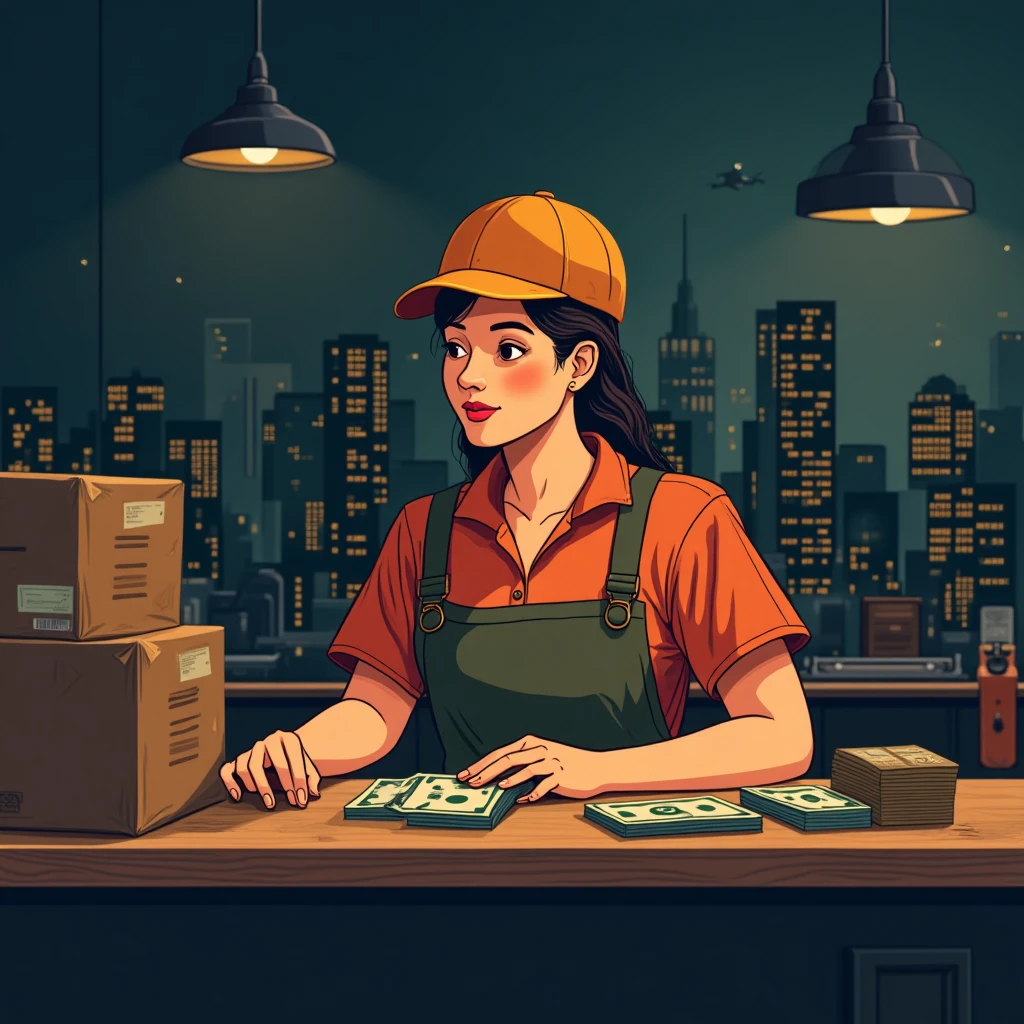 Courier counting earnings