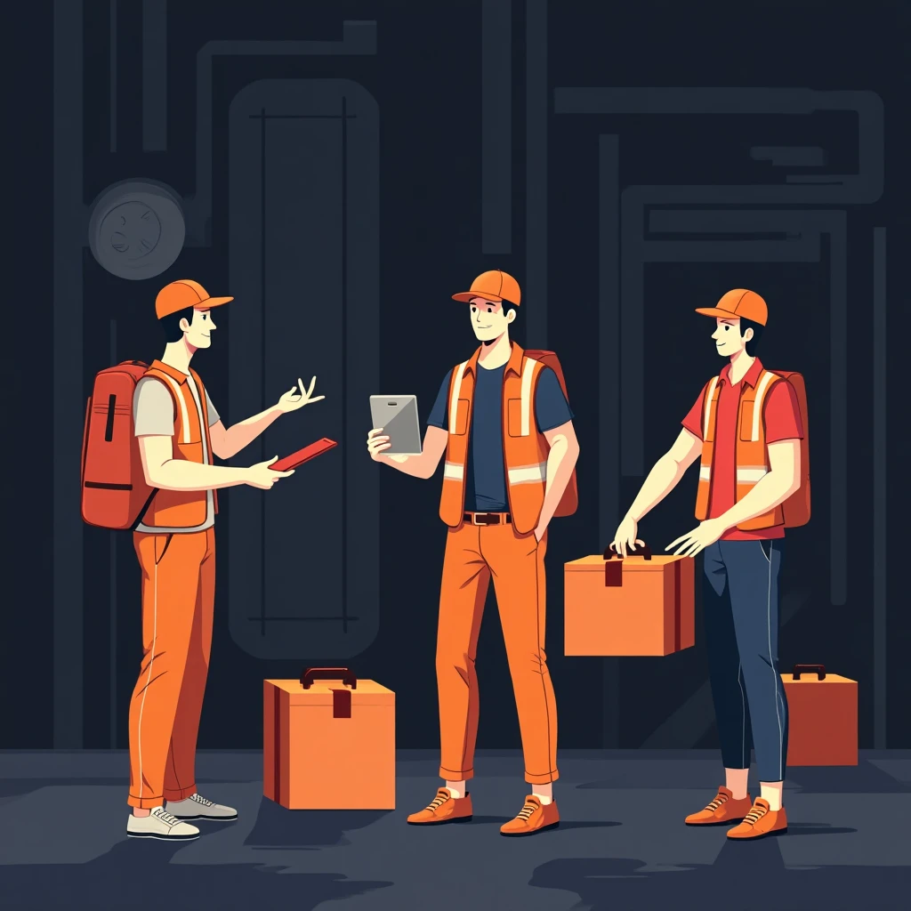 Couriers in training