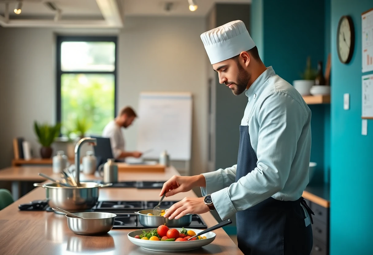 Cozinheira Júnior em ação
