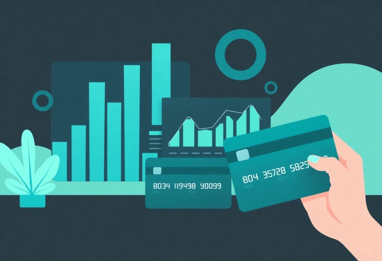Tech-savvy credit card illustration