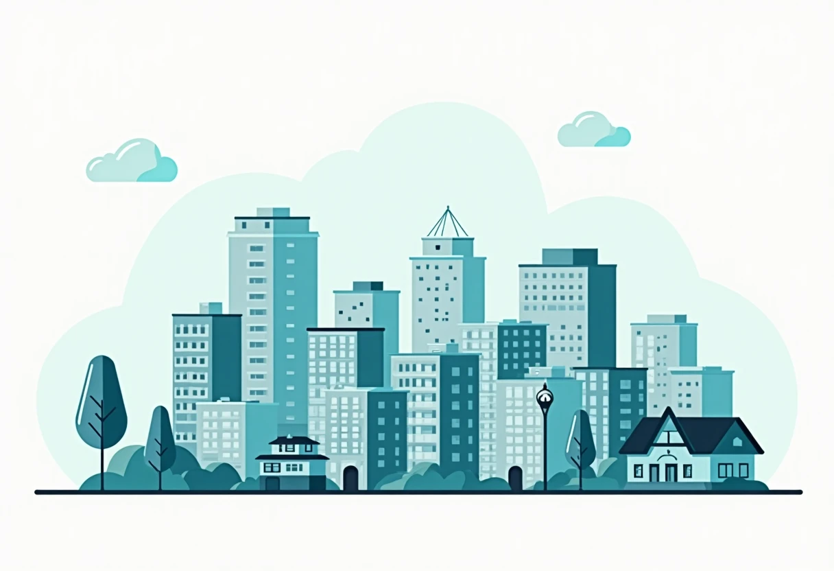 Ilustración de plataformas de renta de apartamentos
