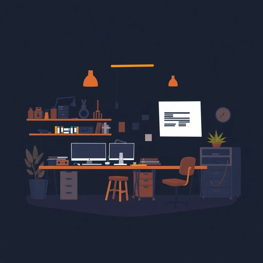 Espacio de trabajo remoto moderno