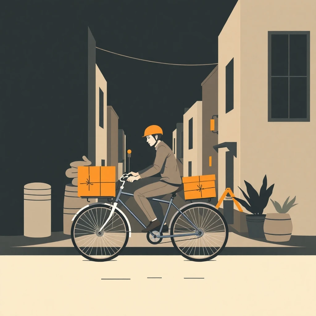 Repartidor en bicicleta