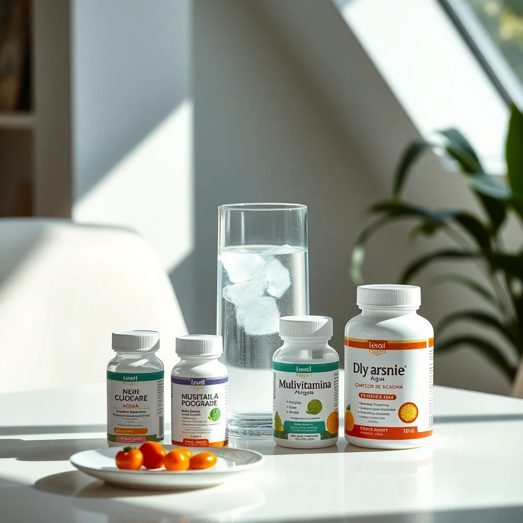 Multivitamínicos en la mesa