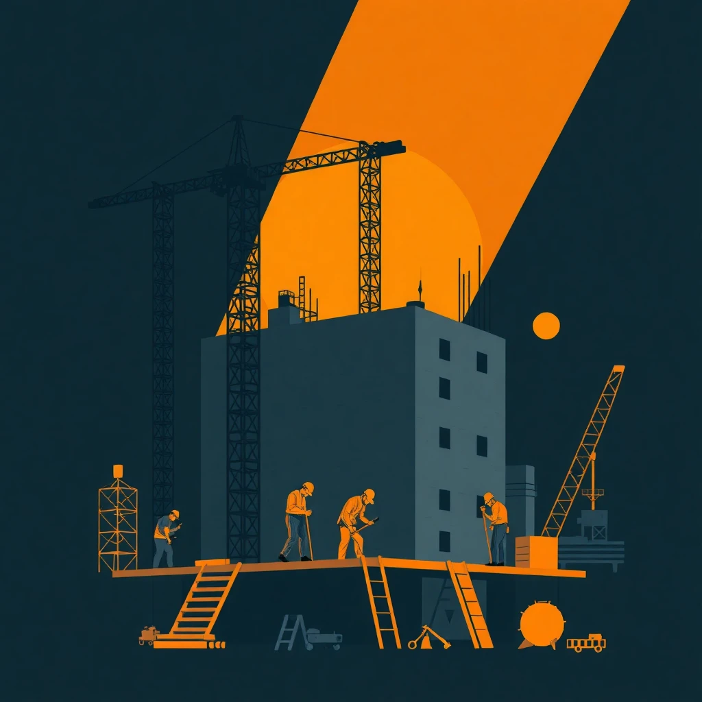 Obreros trabajando en la construcción