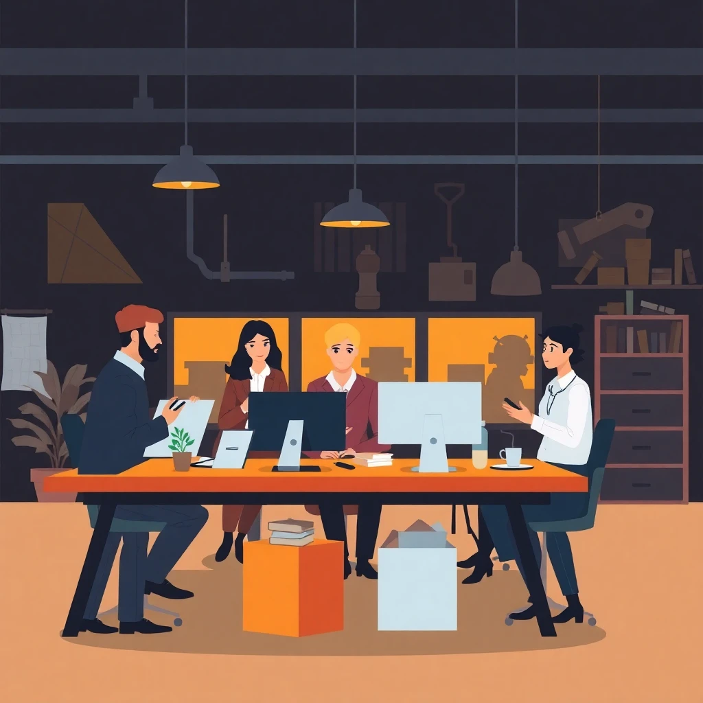 Diverse professional teamwork