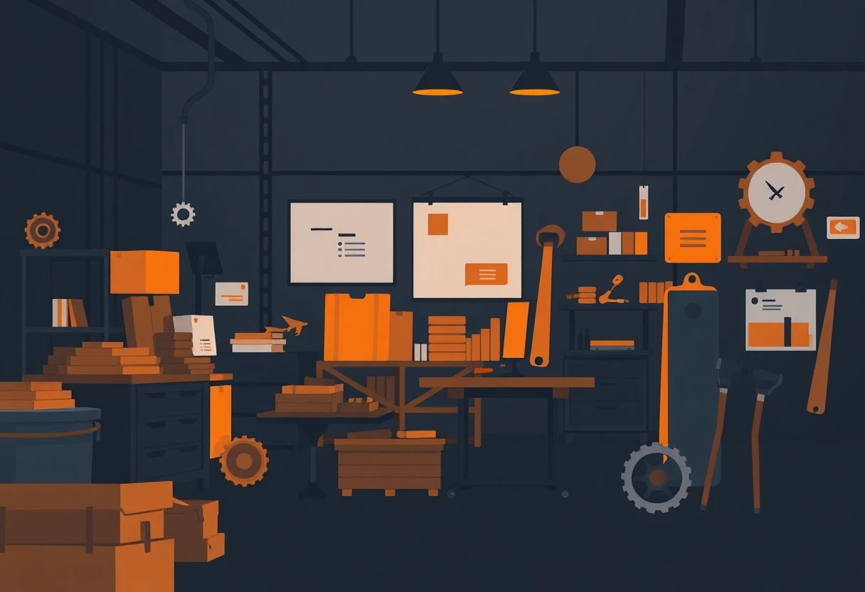 Hybrid work models illustration