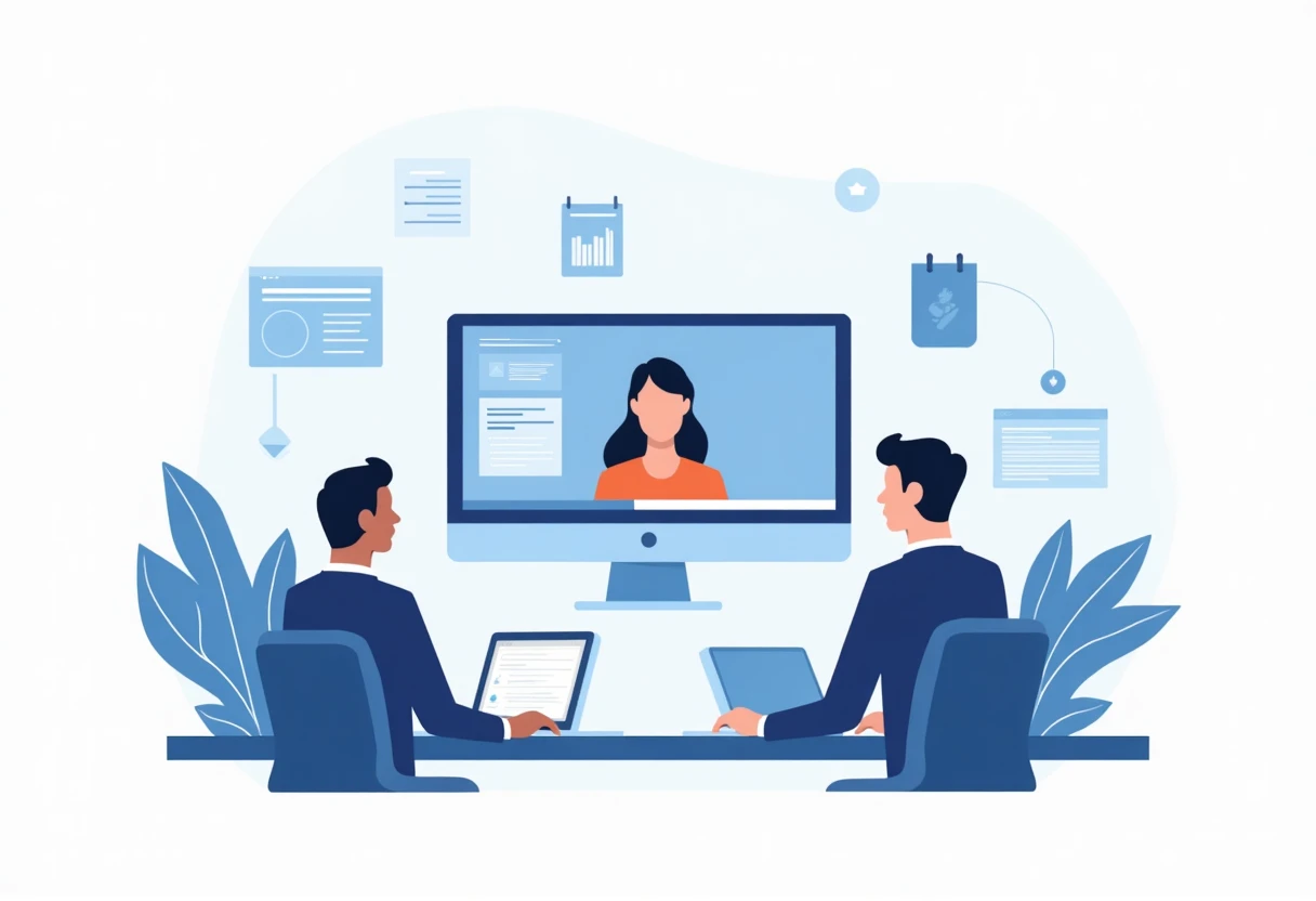 Manager leading a remote team