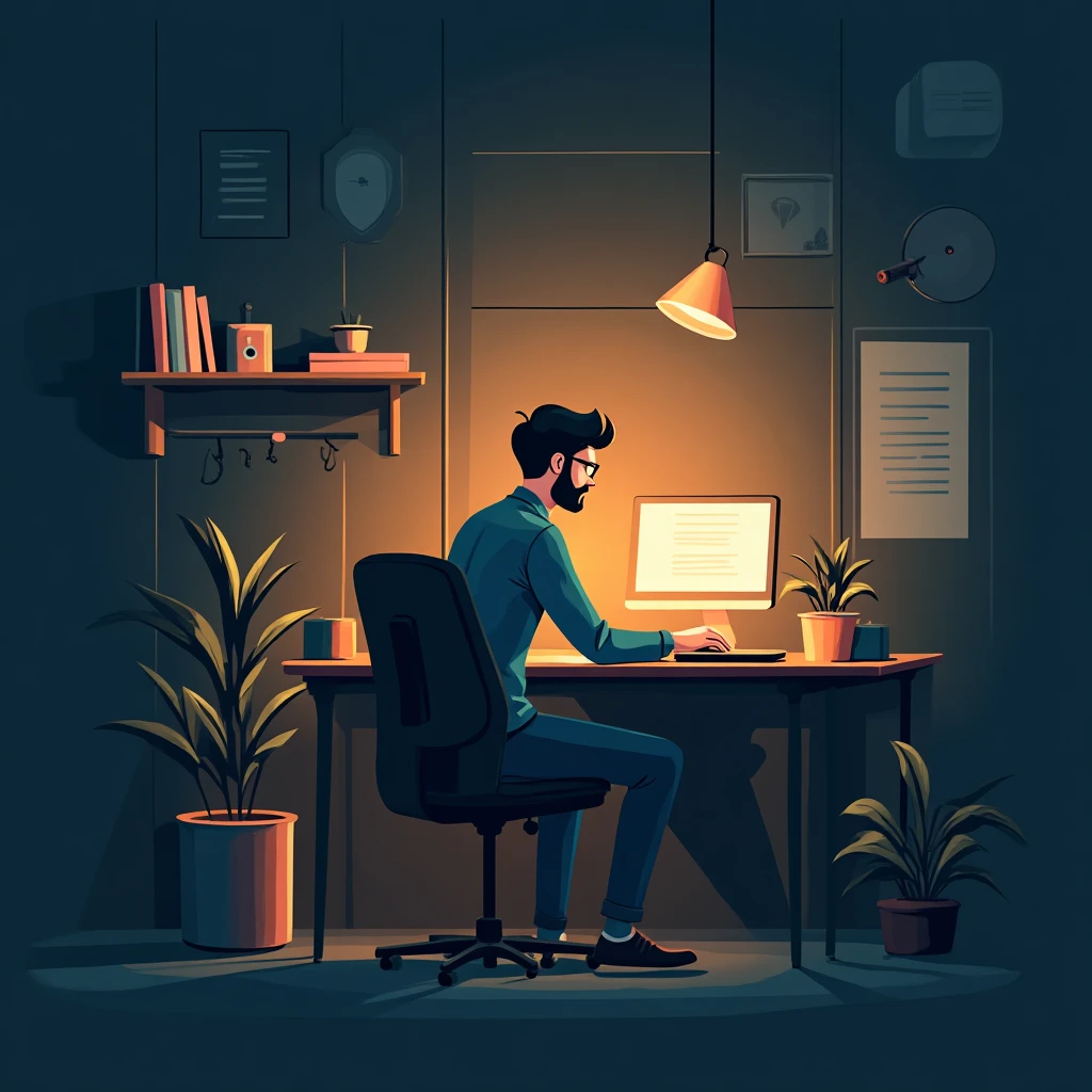 Cybersecurity professional in a balanced work environment