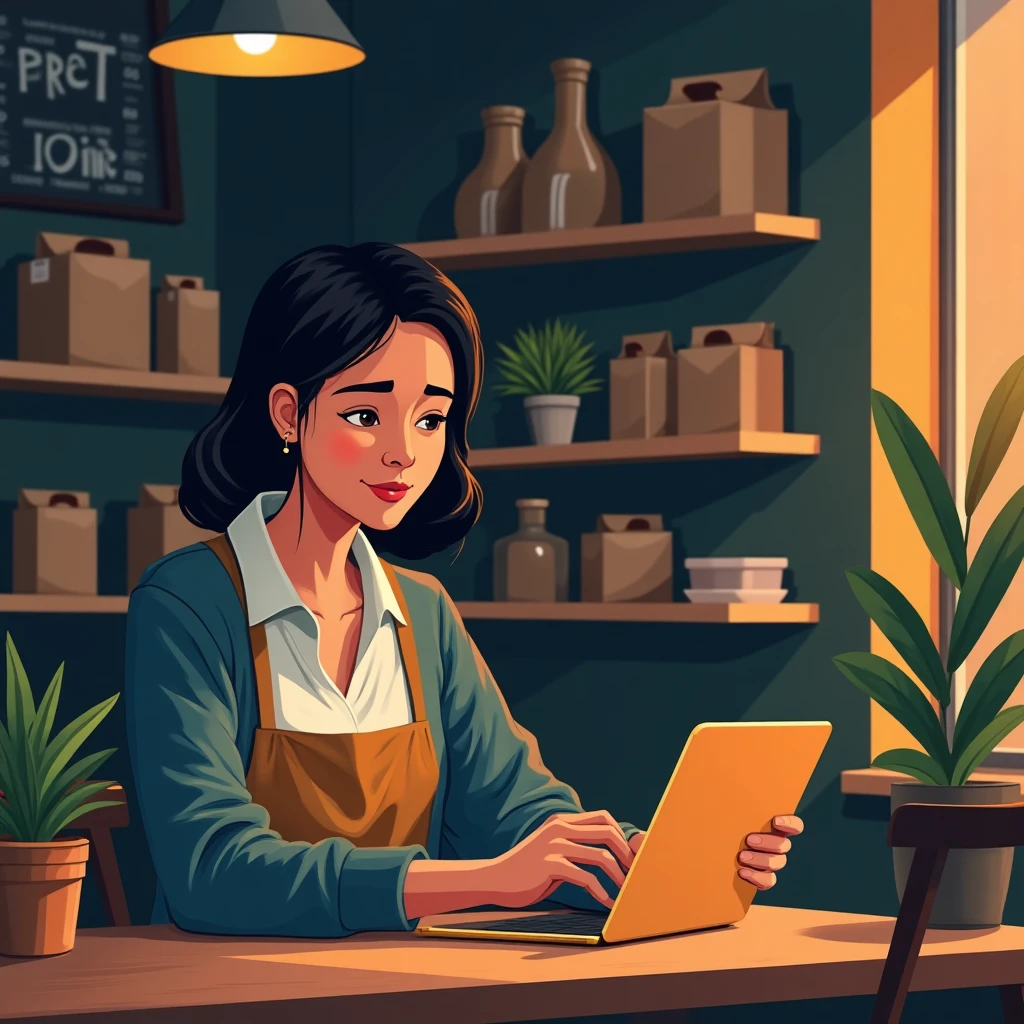 Revisando ofertas de trabajo en retail