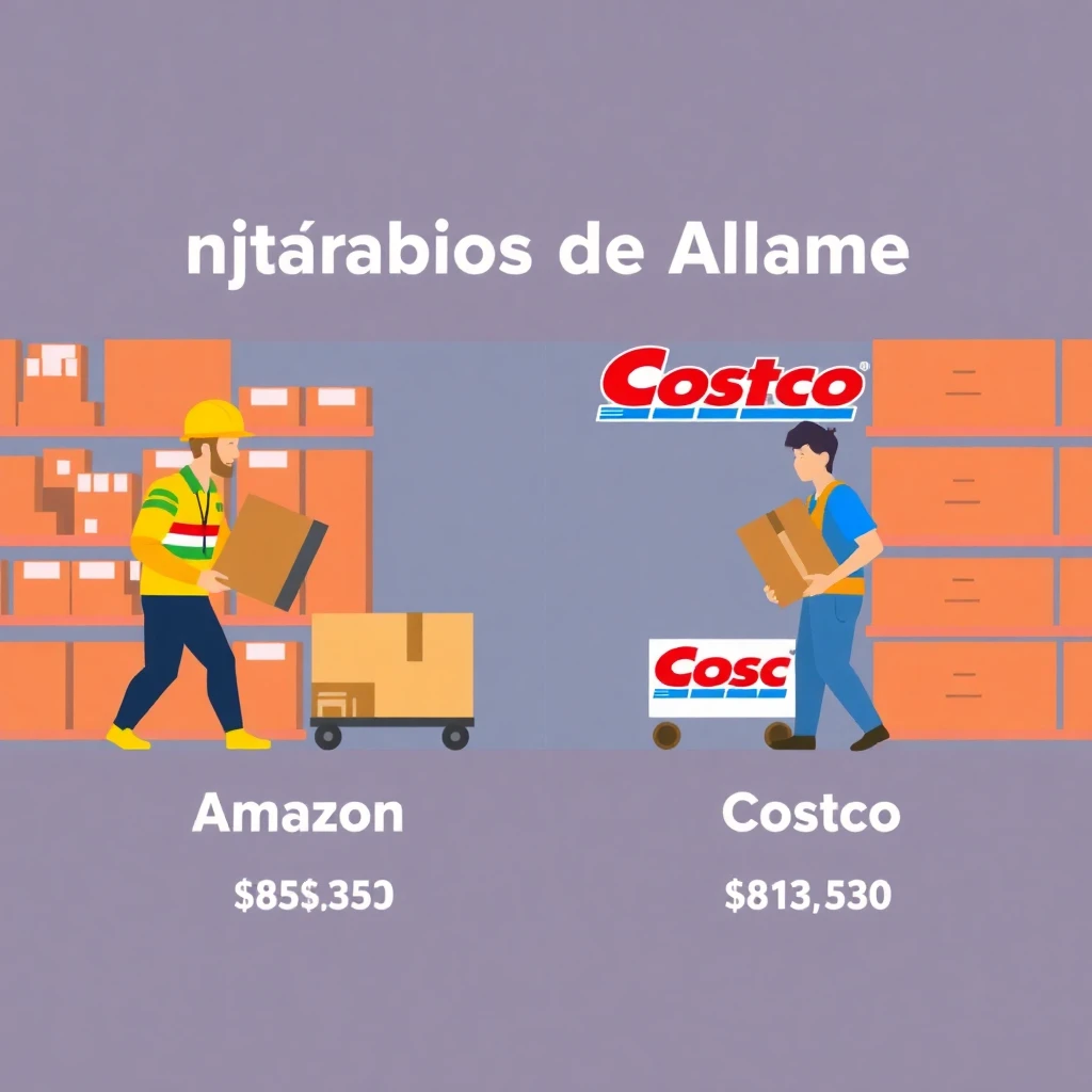 Comparación de salarios en trabajos de almacén