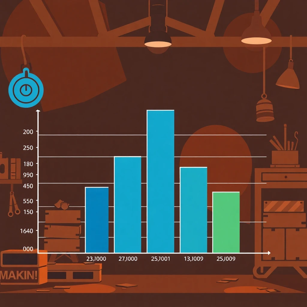 Distribución de salarios en trabajos de almacén