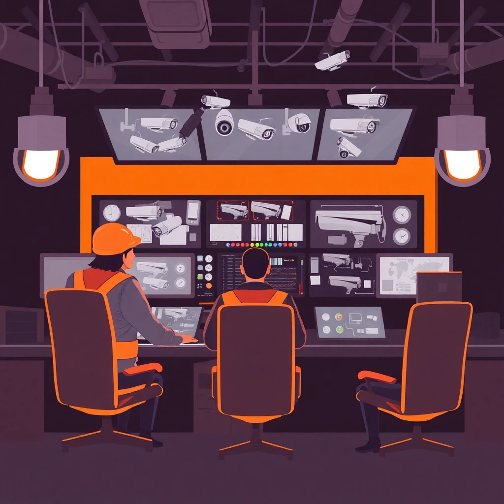 Equipo de seguridad en centro de control