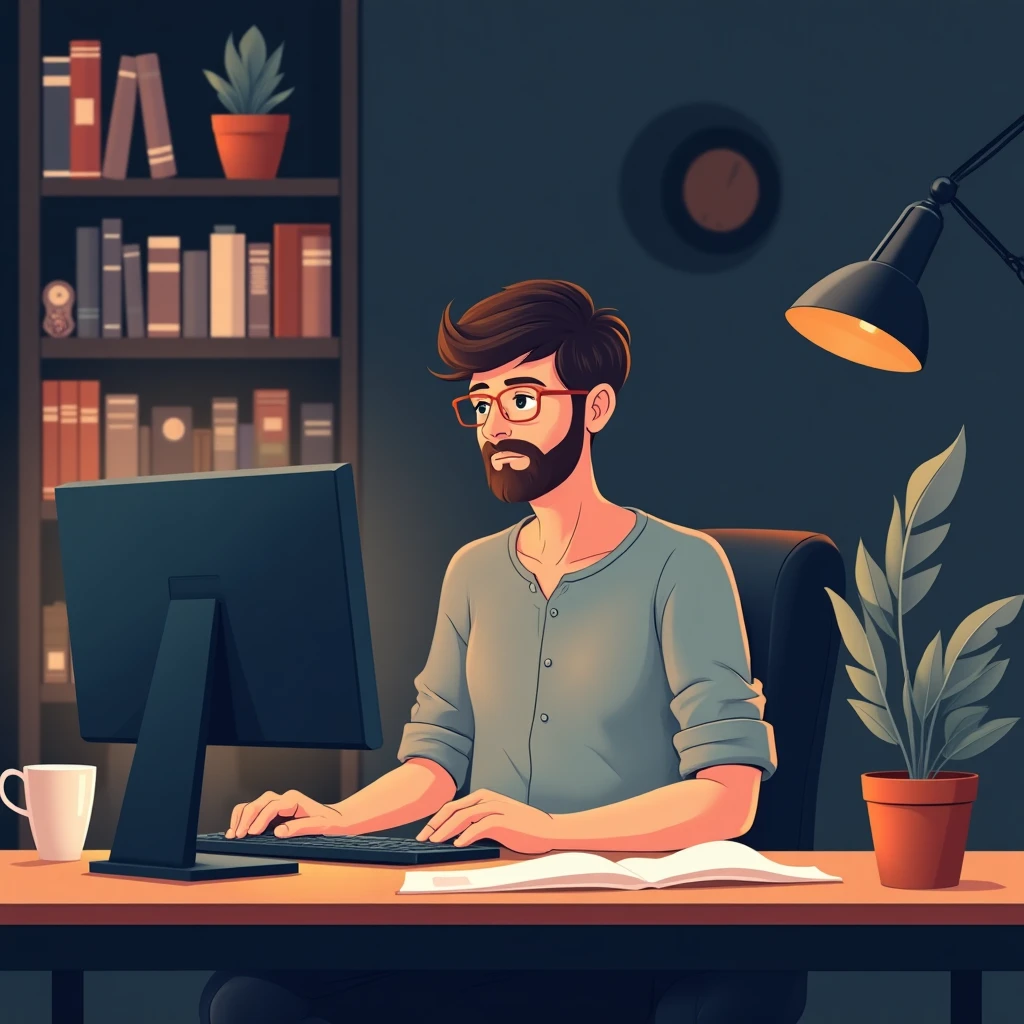 Développeur au travail