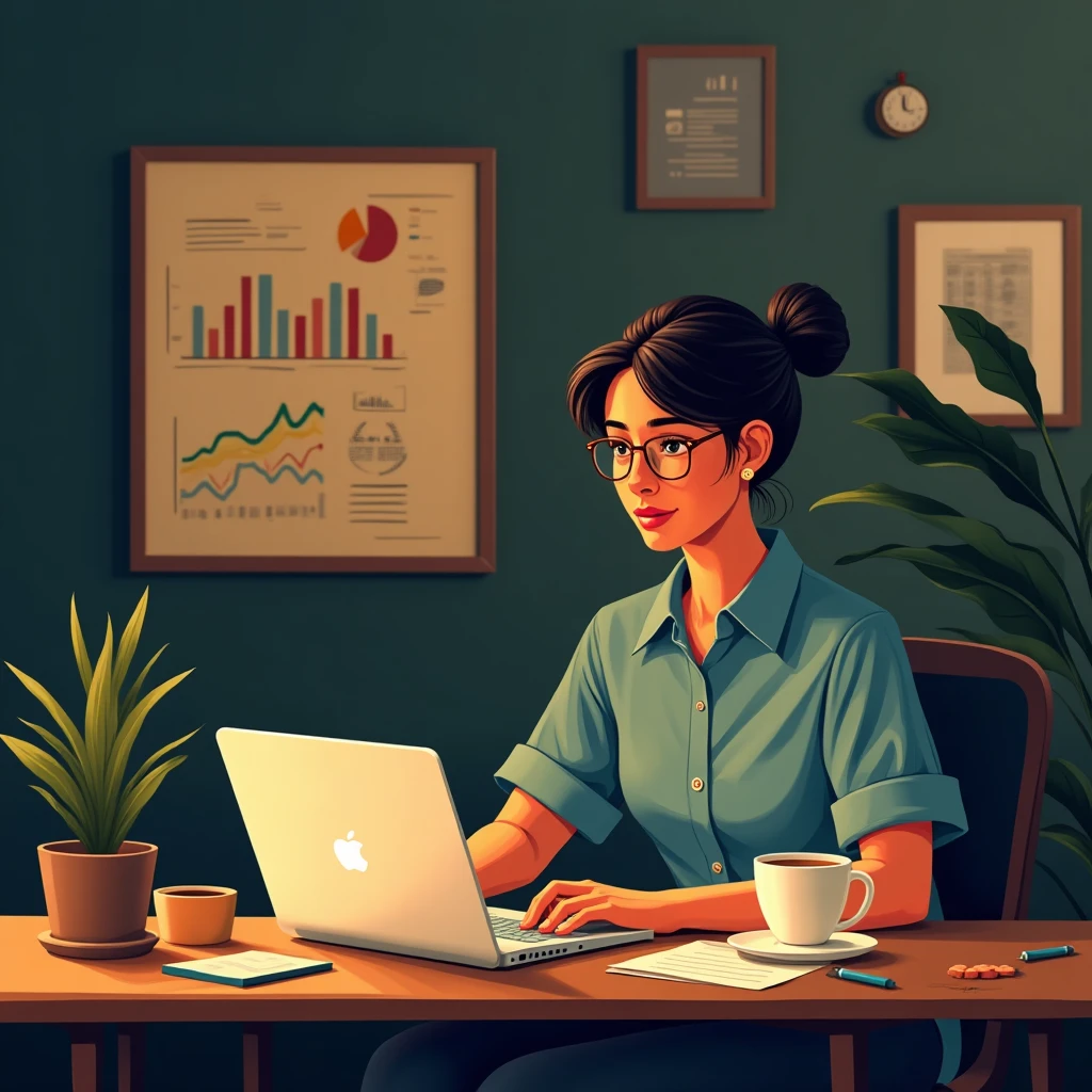 Freelance data scientist at work