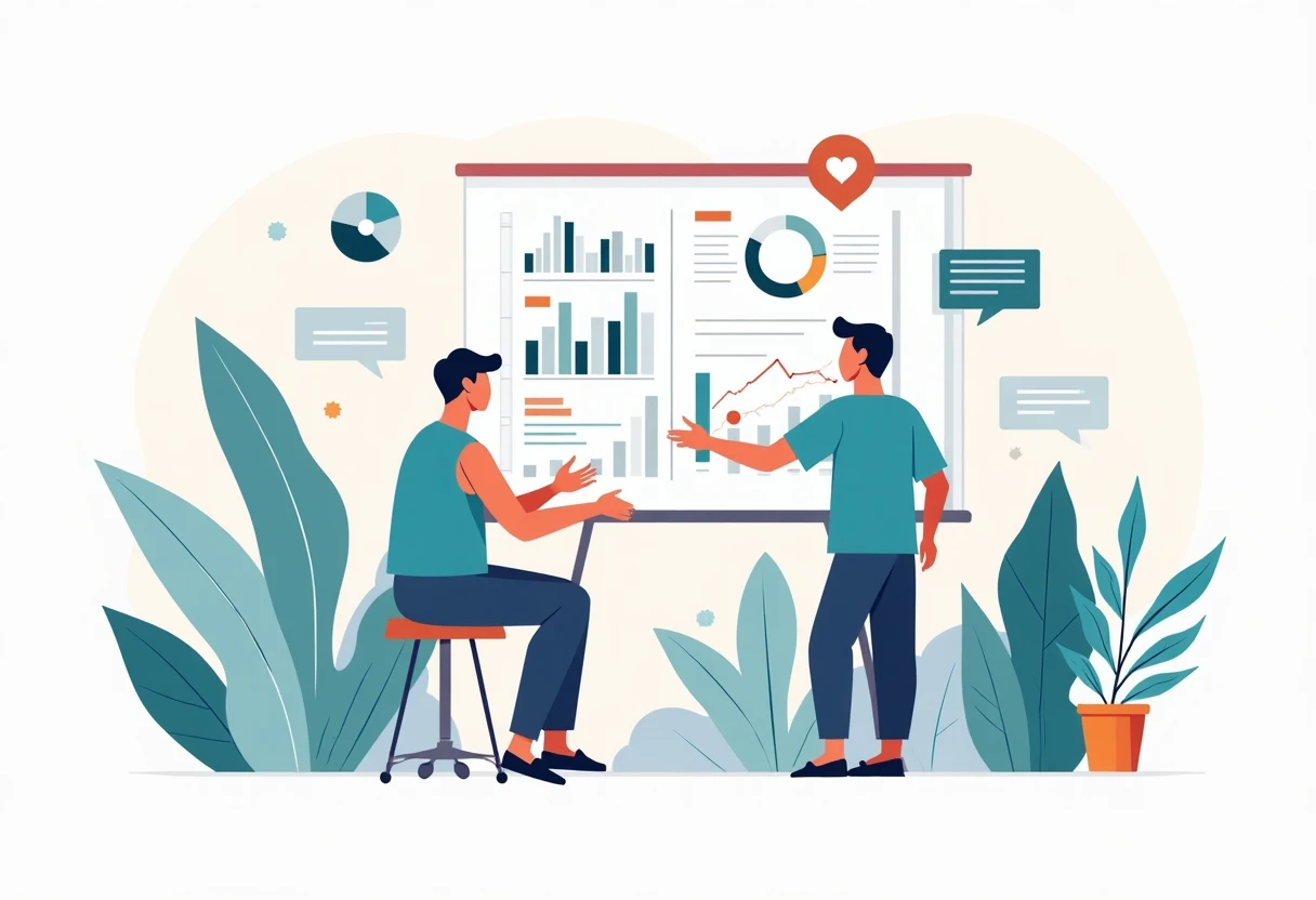 Data dashboard with analytics insights