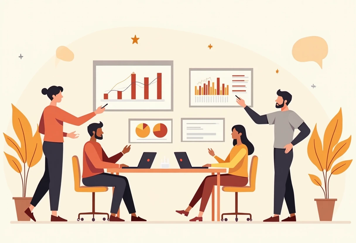 Team of data scientists collaborating
