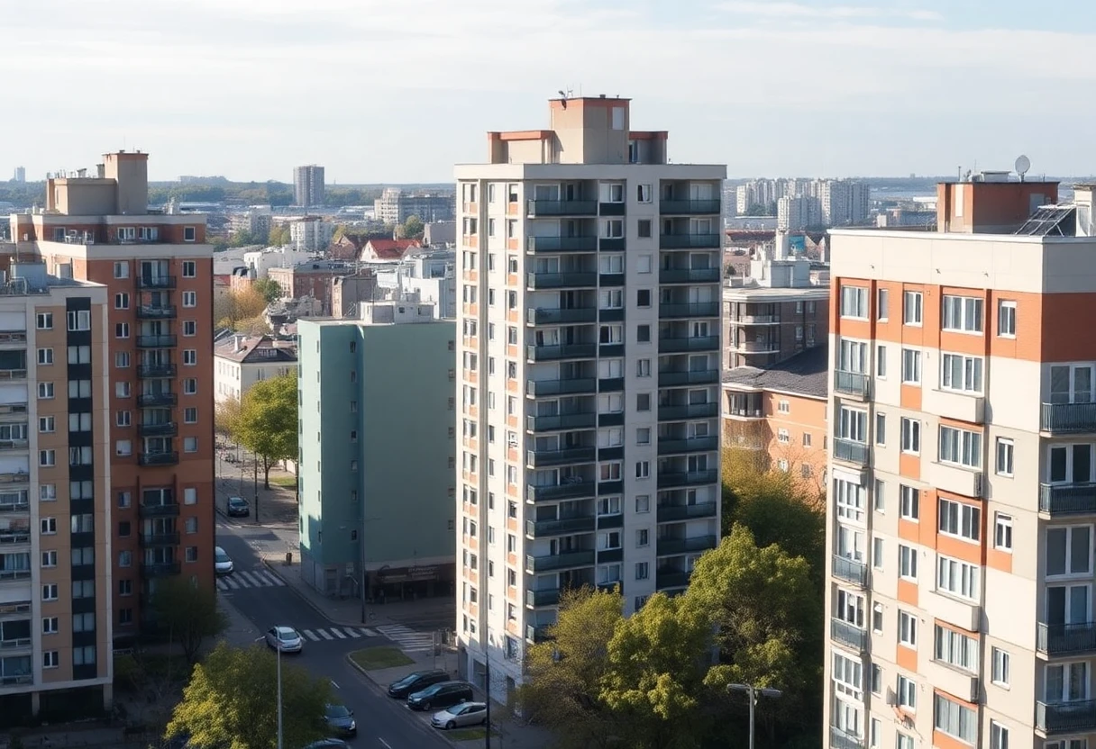 Urban apartment landscape in Stockholm