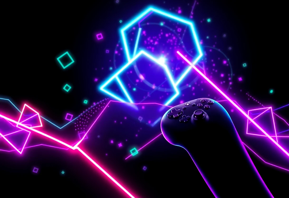 Neon gaming shapes