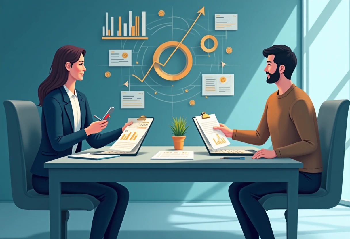 Financiële documenten op een tafel
