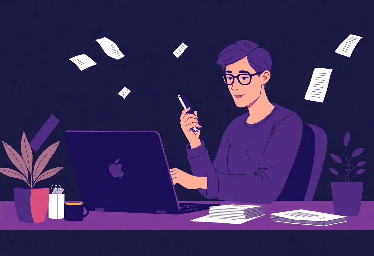 Freelancer aan het werk