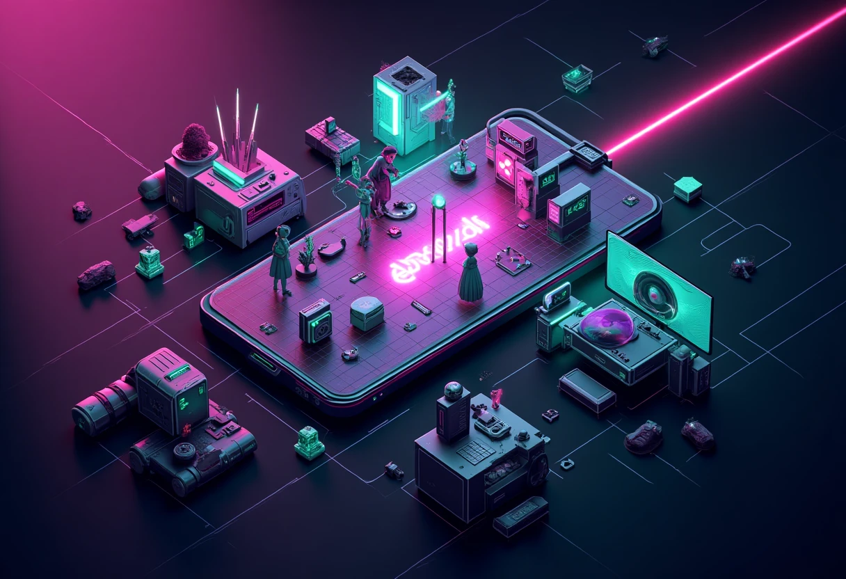 Neon cyberpunk apps