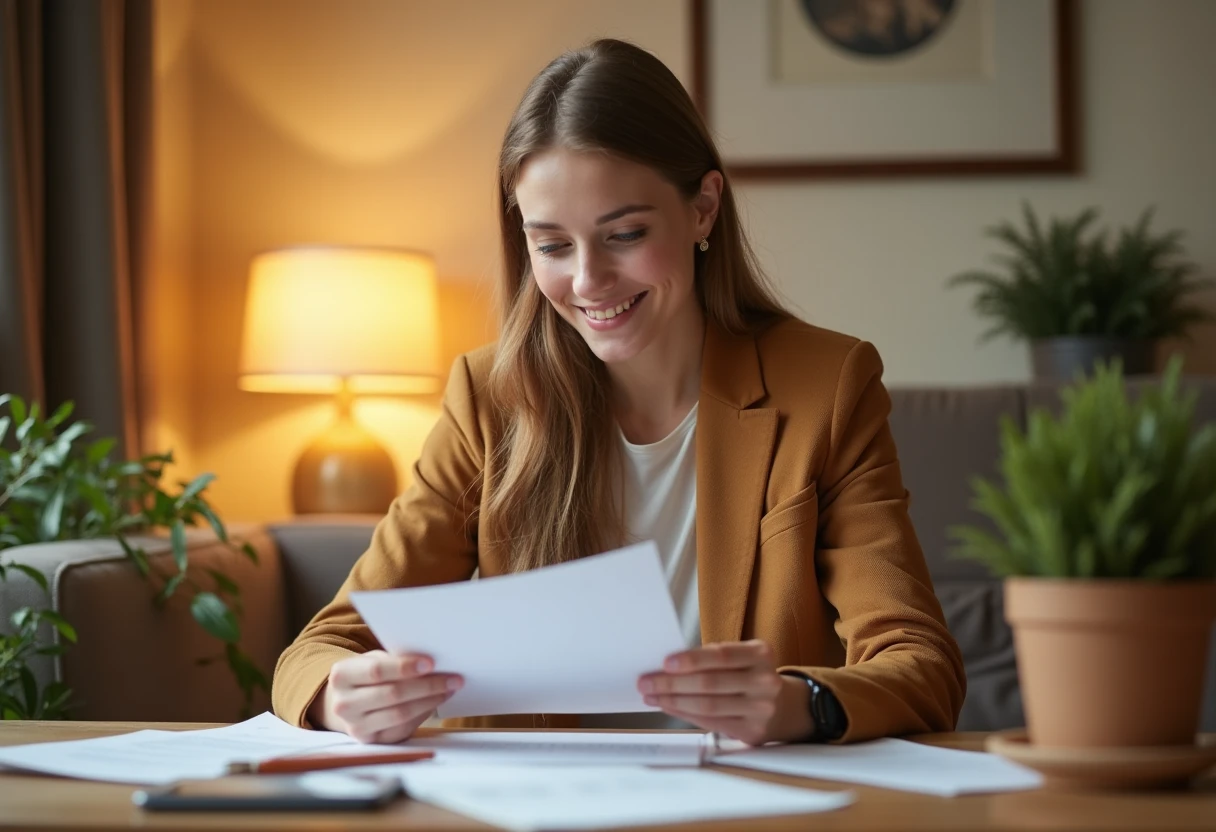 Persoon die een goedkeuringsbrief leest